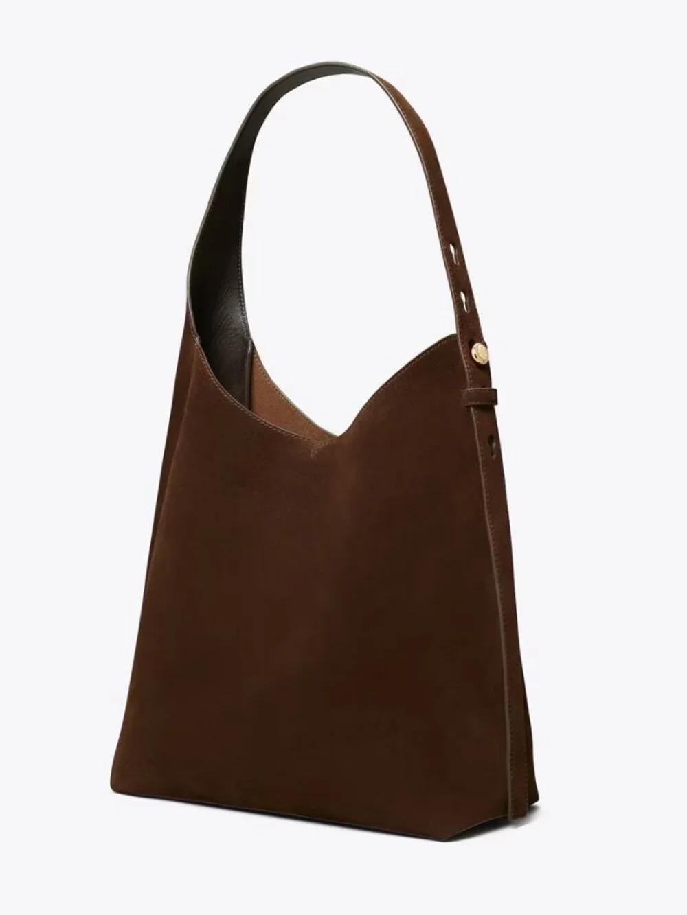 Tory Burch Romy Suede Hobo Bag Dark Cocoa NWT